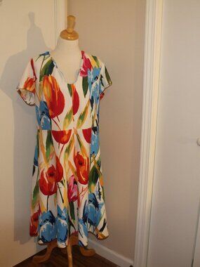 ILE of NY Plus Size 16 Bright Bold Color Dress